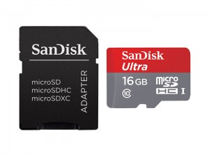 SanDisk microSDHC Ultra With SD Adapter