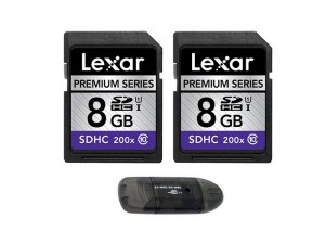 LEXAR SD PREMIUM-8GB-200X-30MB S-TWIN-PACK + READER